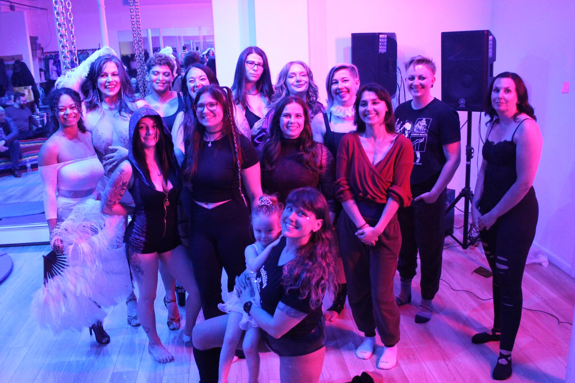 Students and instructors gathered together as the Flexibility in Flight community